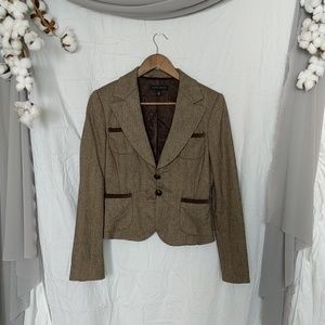 Brown and beige four pocket blazer